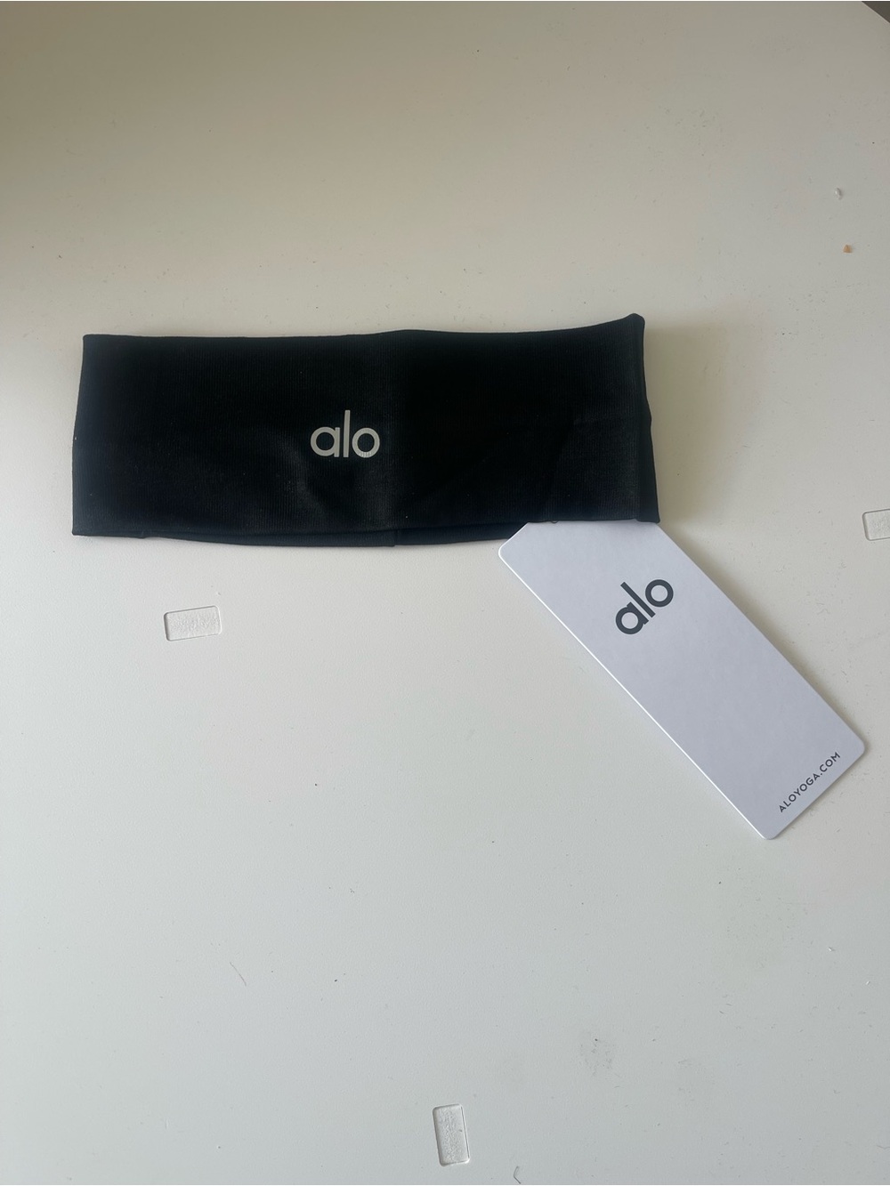 ALO Yoga Black Foldover Performance Headband